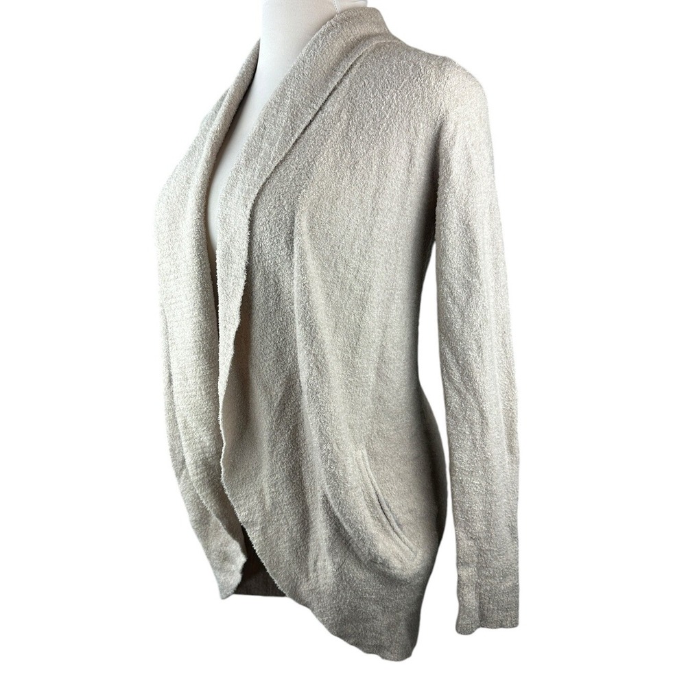 Barefoot Dreams CozyChic Lite Circle Cardigan Cream Open Front Womens XS/S 452 - Picture 4 of 10